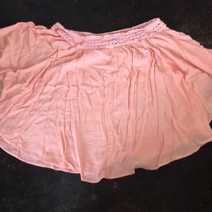 Pink off-shoulder boho shirt